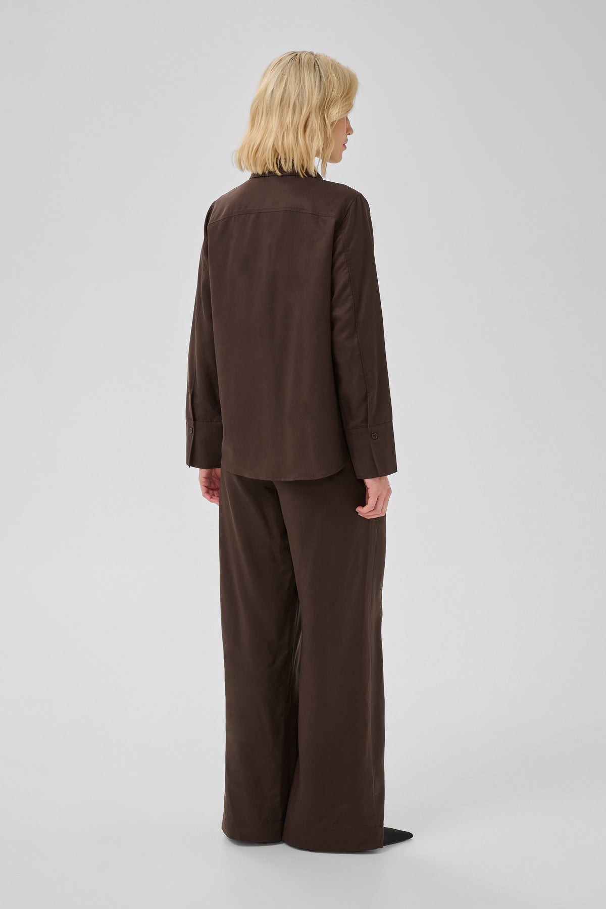 Jojo Wide Pant Dark Brown My Essential Wardrobe