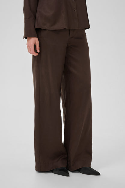 Jojo Wide Pant Dark Brown My Essential Wardrobe