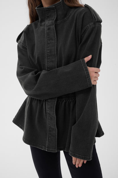 Elodie Denim Jacket 170 Black Wash My Essential Wardrobe