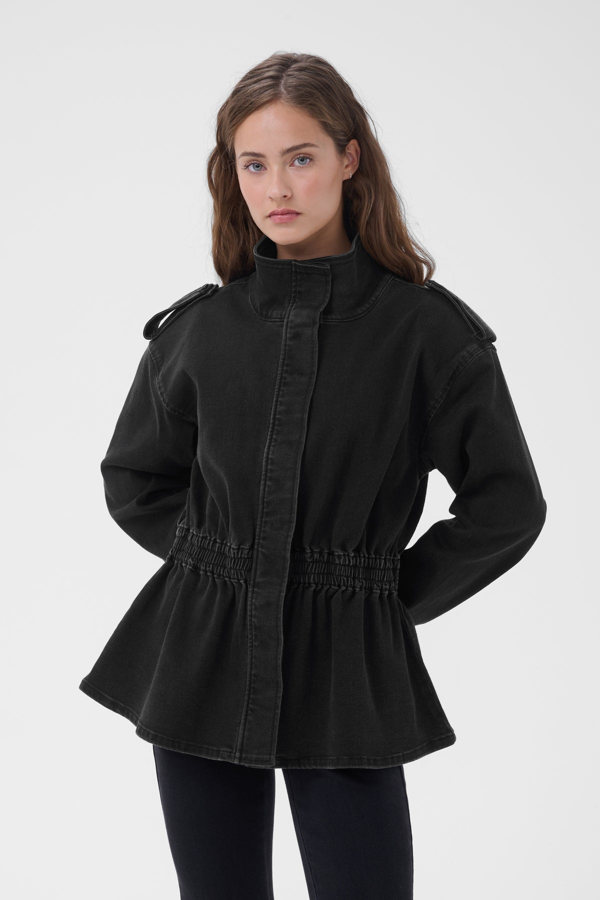 Elodie Denim Jacket 170 Black Wash My Essential Wardrobe