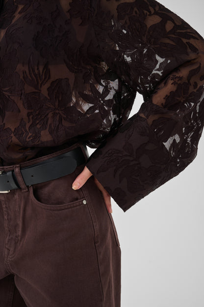Enya Boxy Shirt Chocolate Plum My Essential Wardrobe