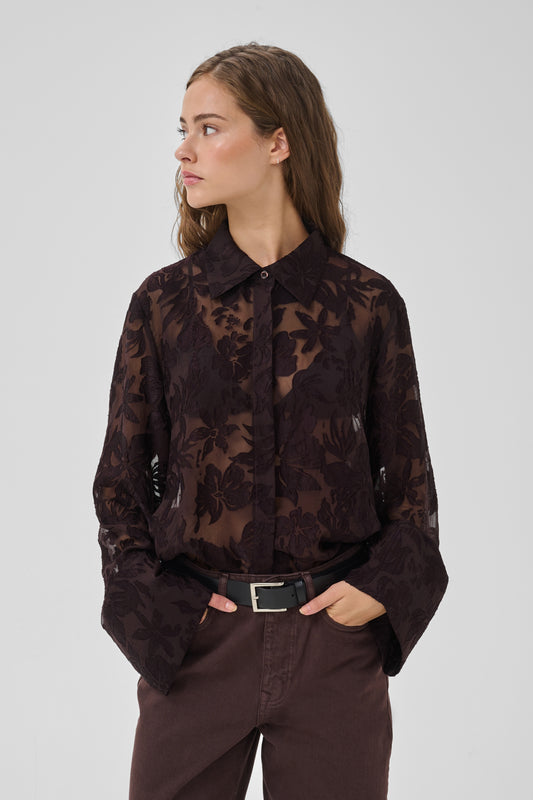 Enya Boxy Shirt Chocolate Plum My Essential Wardrobe