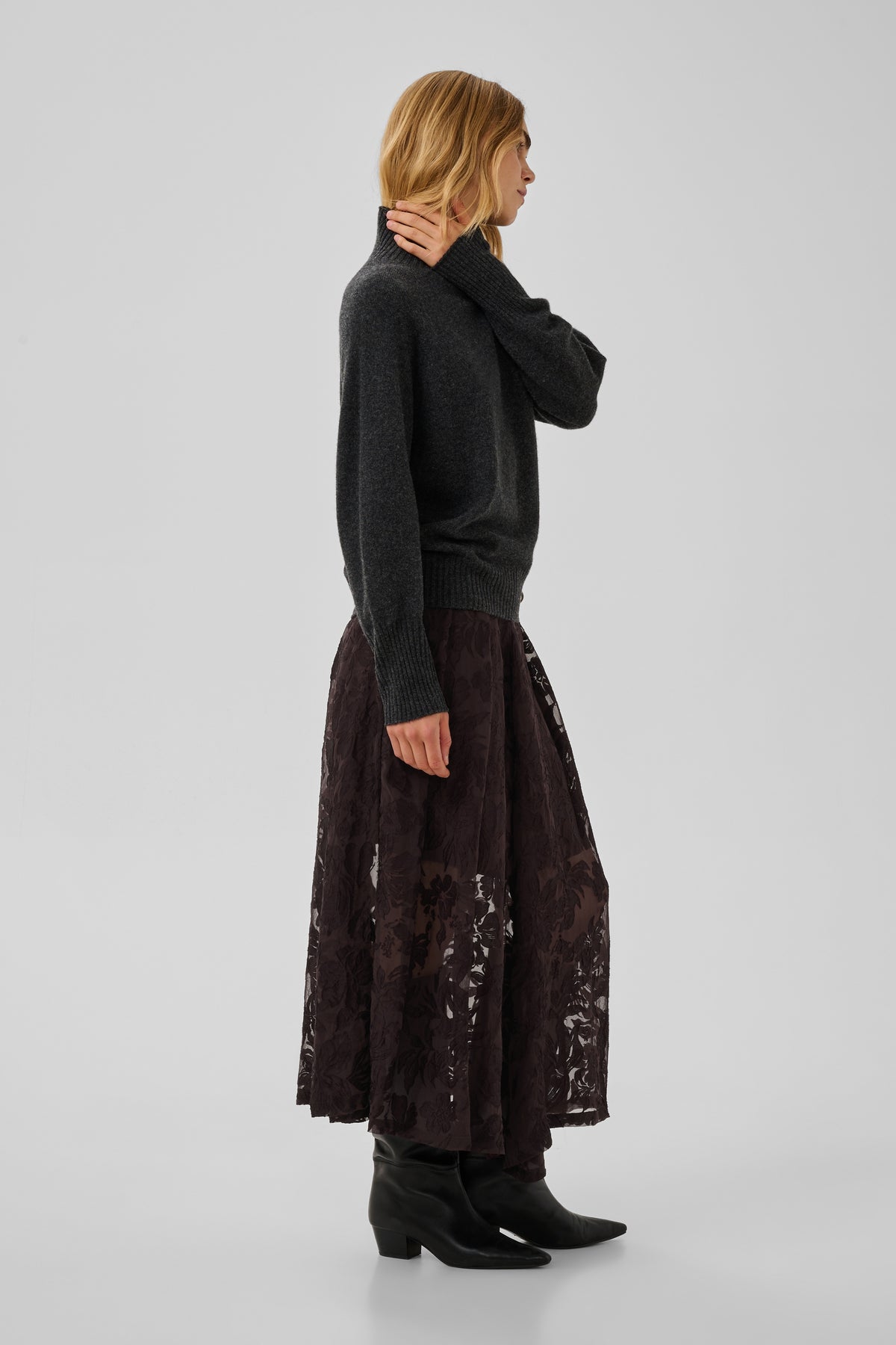 Enya Skirt Chocolate Plum My Essential Wardrobe