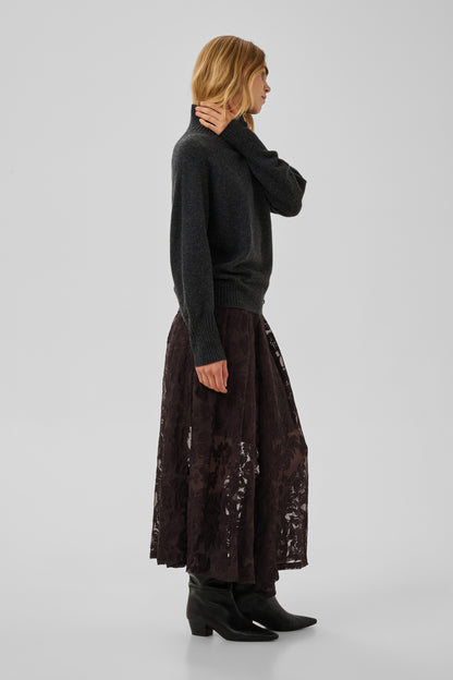 Enya Skirt Chocolate Plum My Essential Wardrobe