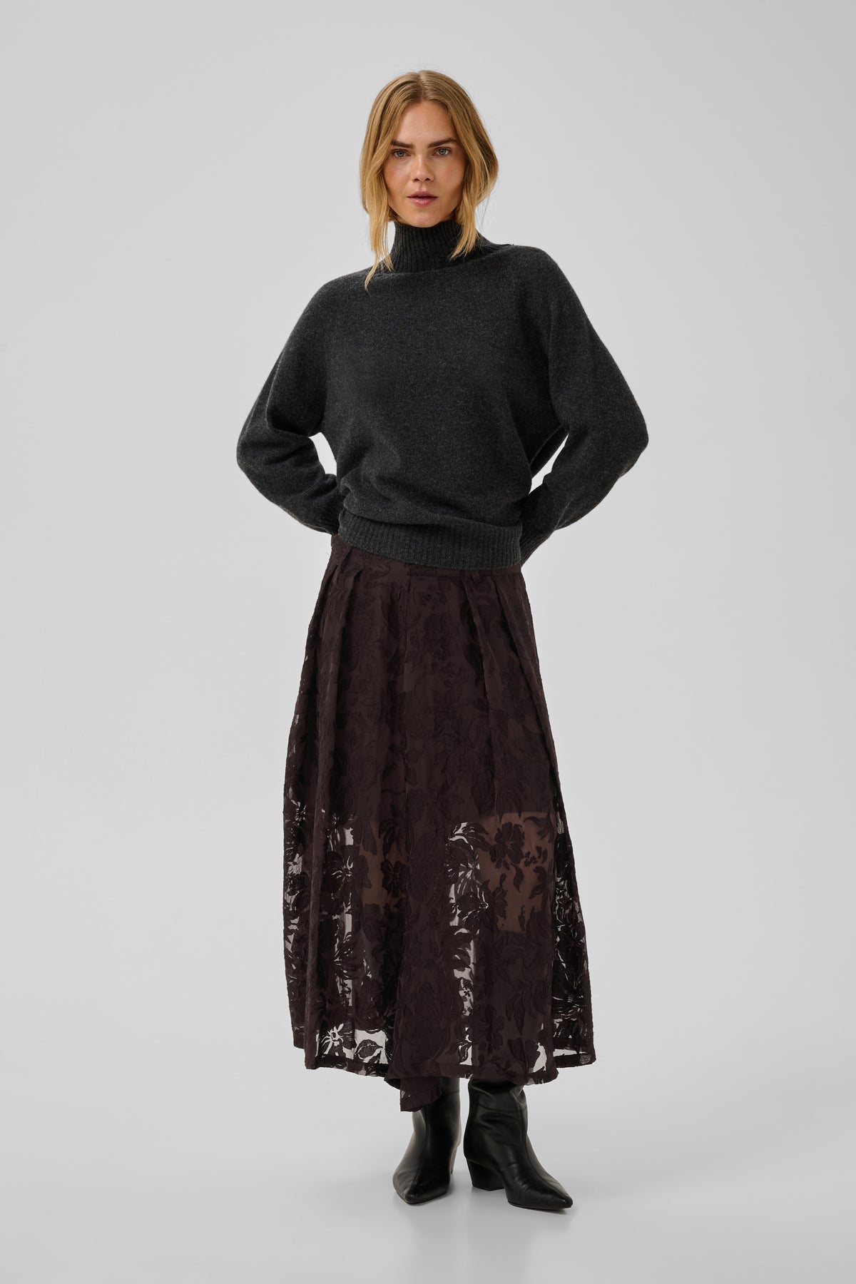 Enya Skirt Chocolate Plum My Essential Wardrobe