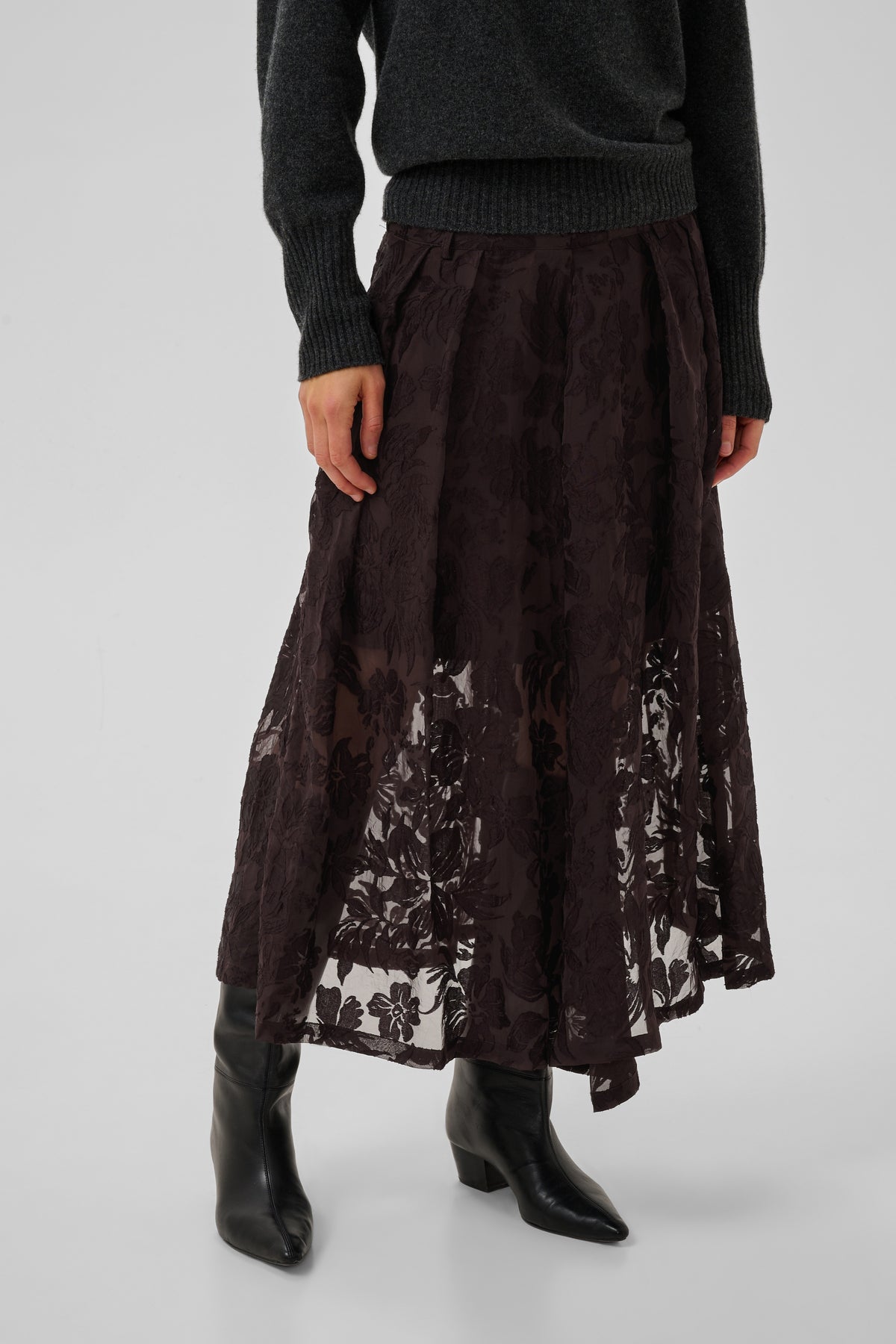 Enya Skirt Chocolate Plum My Essential Wardrobe