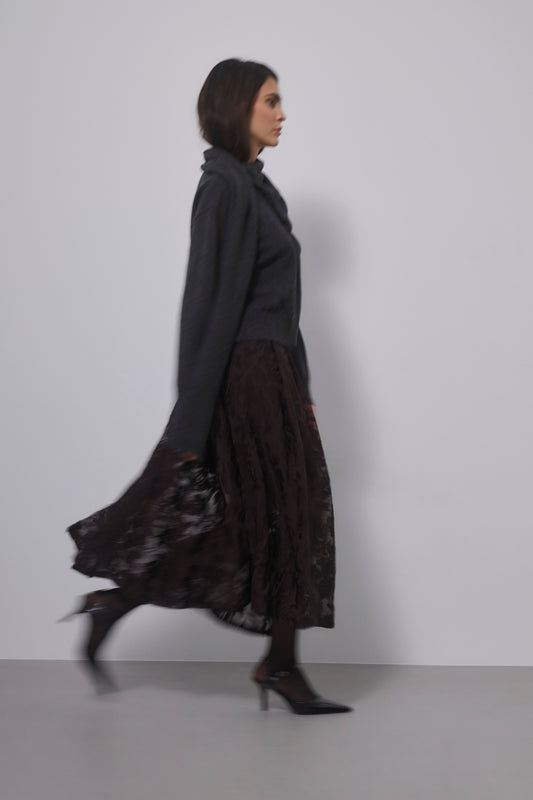 Enya Skirt Chocolate Plum My Essential Wardrobe