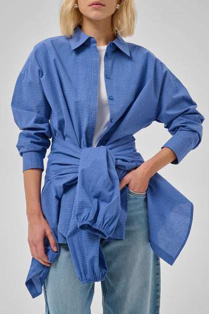 Ilse Boxy Shirt Clear Blue Check My Essential Wardrobe