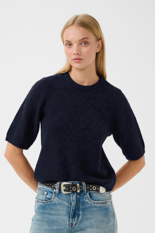 AlphaGZ SS Tee Navy Melange Gestuz