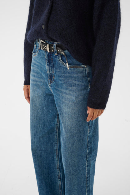 Sara HW Wide Jeans Washed Mid Blue Gestuz