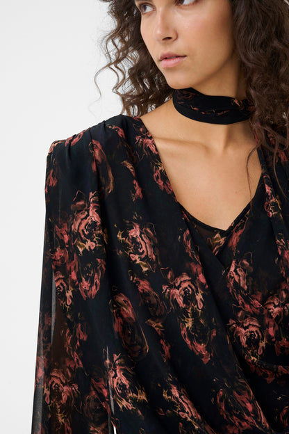 Leean P Blouse Dark Roses Gestuz