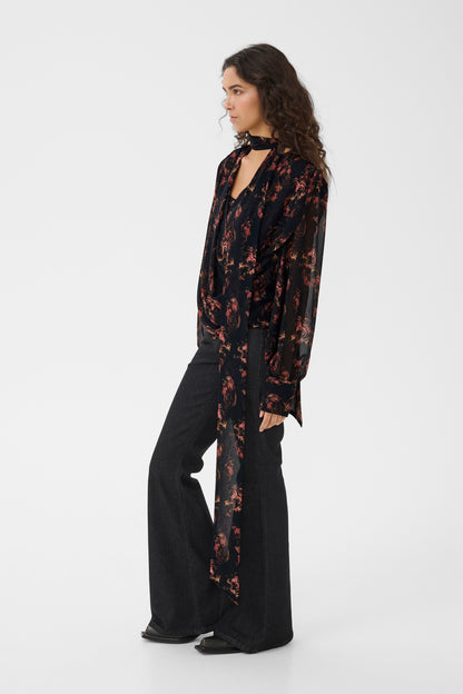 Leean P Blouse Dark Roses Gestuz