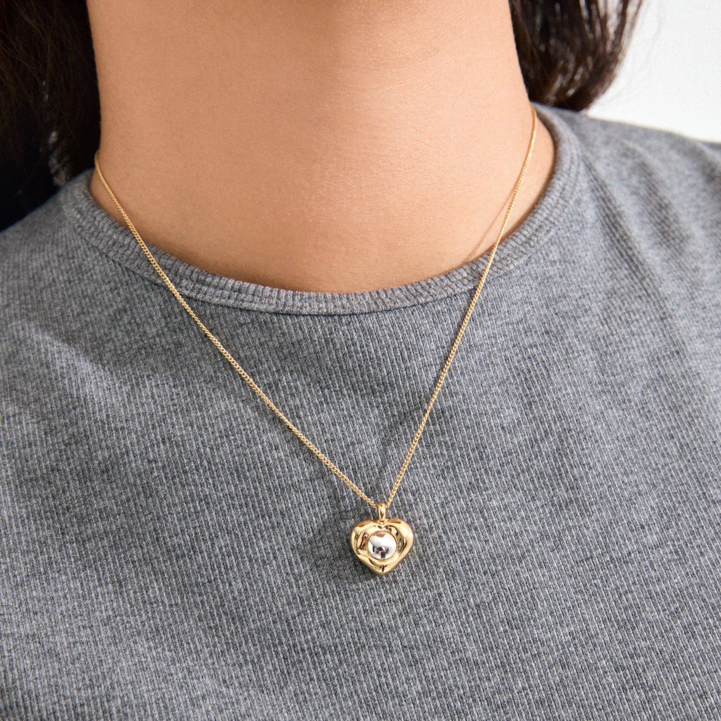 Nova Heart Necklace Gold Pilgrim