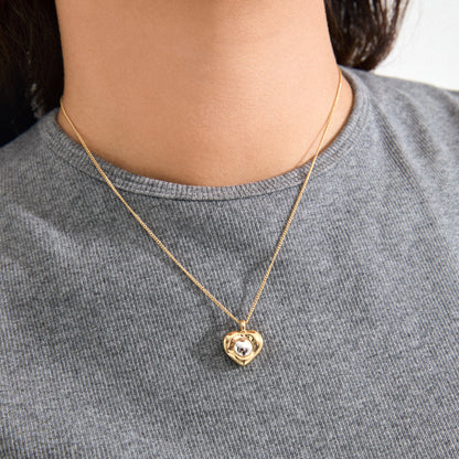 Nova Heart Necklace Gold Pilgrim