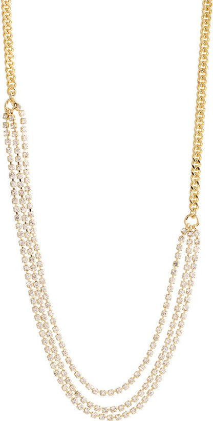 Blink Crystal Necklace Gold Pilgrim