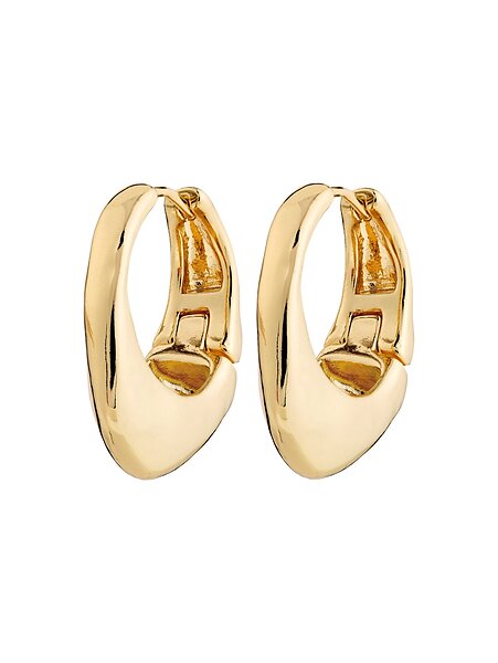 Dune Hoop Earrings Gold Pilgrim