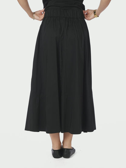 Yara Poplin Skirt Black Neo Noir