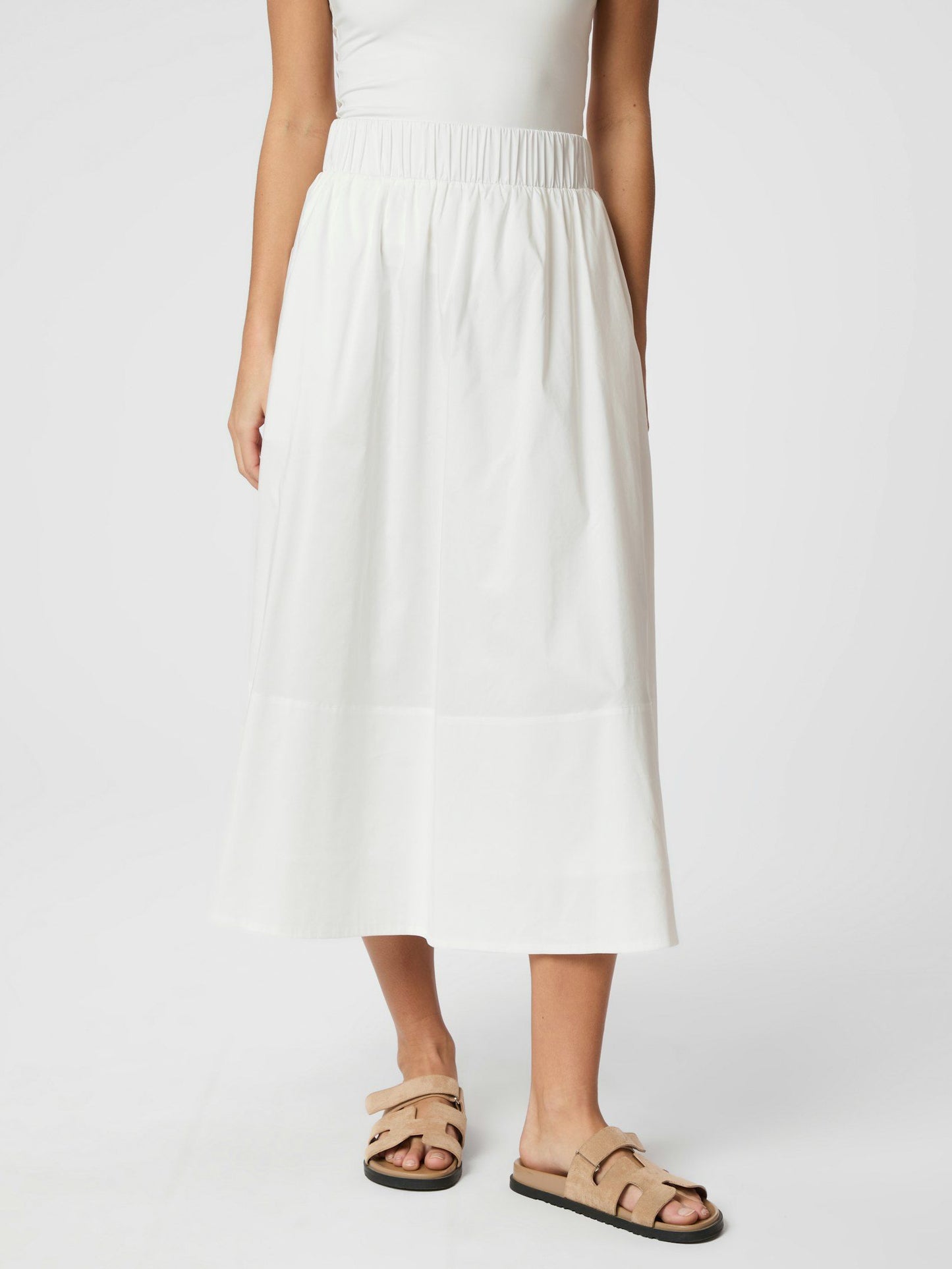 Yara Poplin Skirt Whtie Neo Noir