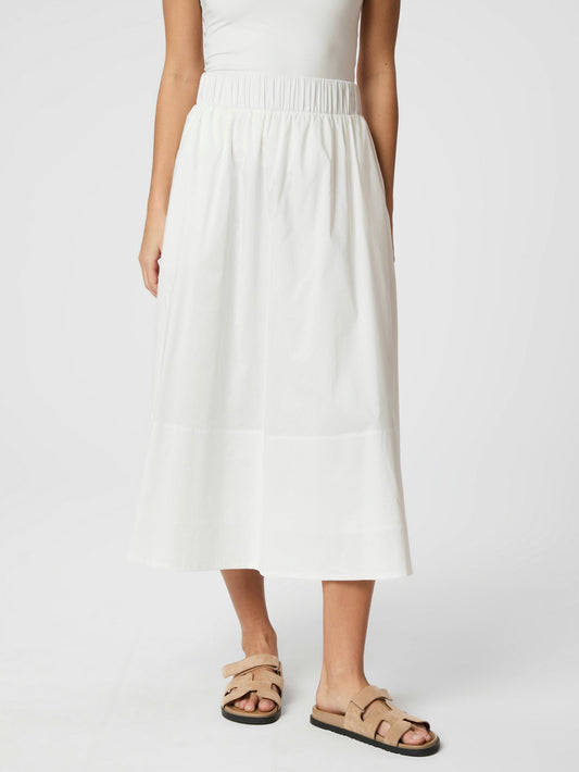 Yara Poplin Skirt Whtie Neo Noir
