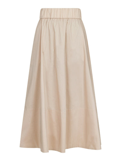 Yara Poplin Skirt Dark Sand Neo Noir