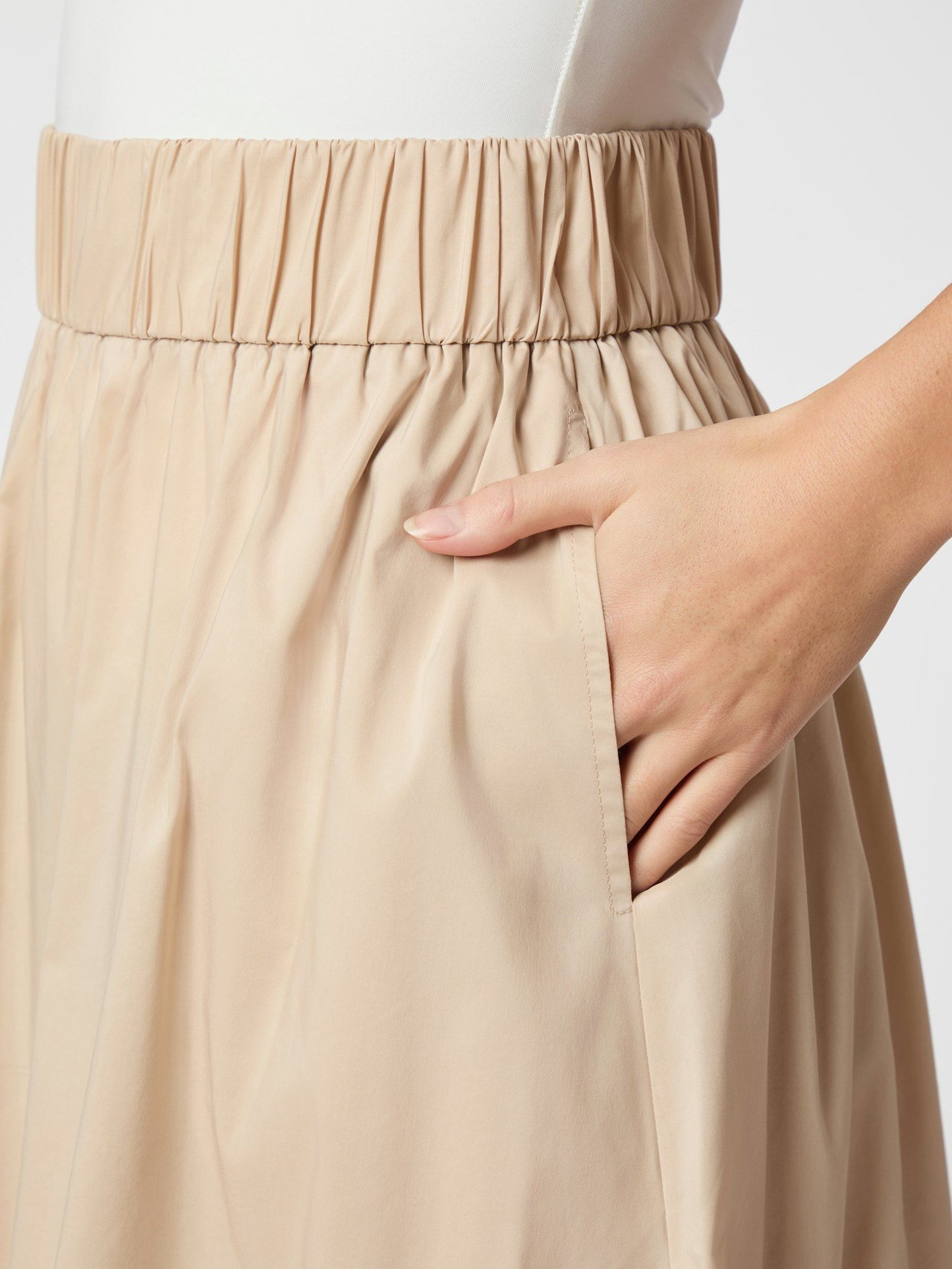 Yara Poplin Skirt Dark Sand Neo Noir
