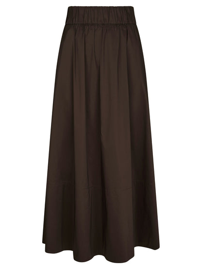Yara Poplin Skirt Chocolate Brown Neo Noir