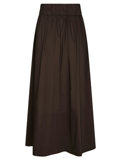 Yara Poplin Skirt Chocolate Brown Neo Noir