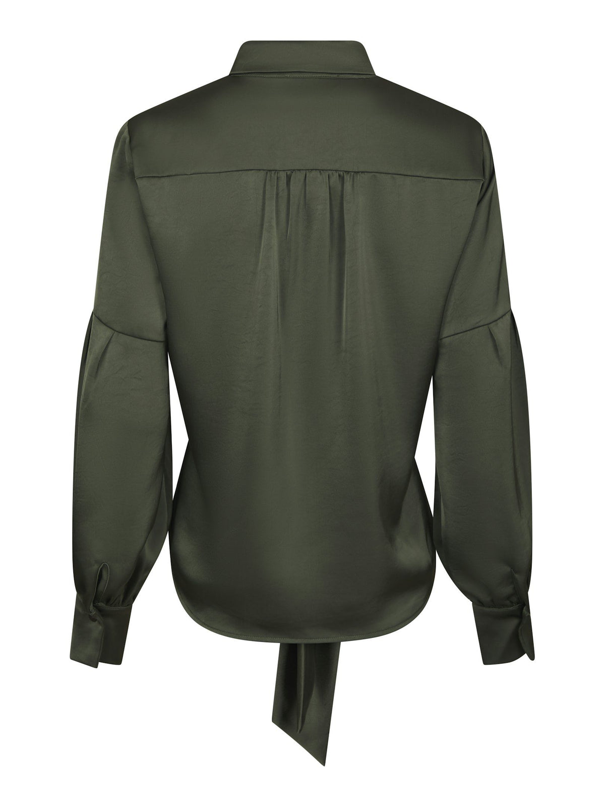 Naja Satin Shirt Deep Green Neo Noir
