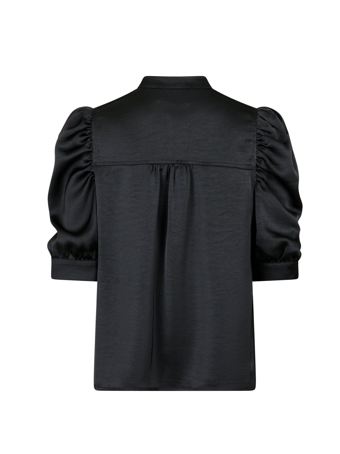 Roella Heavy Sateen Blouse Black Neo Noir