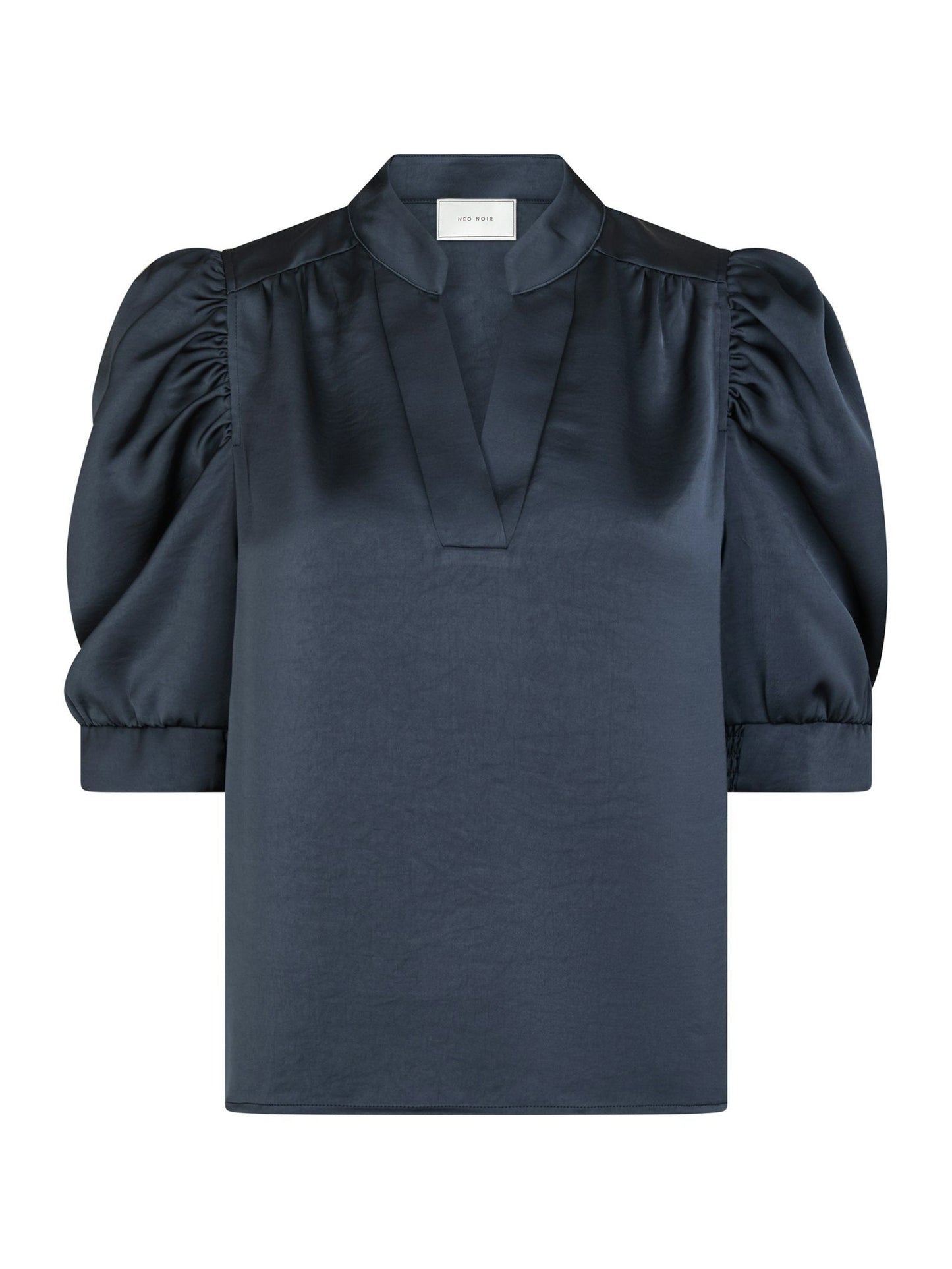 Roella Heavy Sateen Blouse Mignight Blue Neo Noir