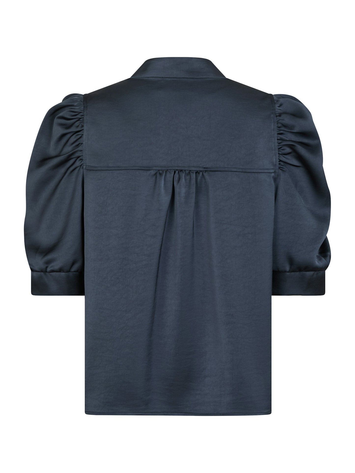 Roella Heavy Sateen Blouse Mignight Blue Neo Noir
