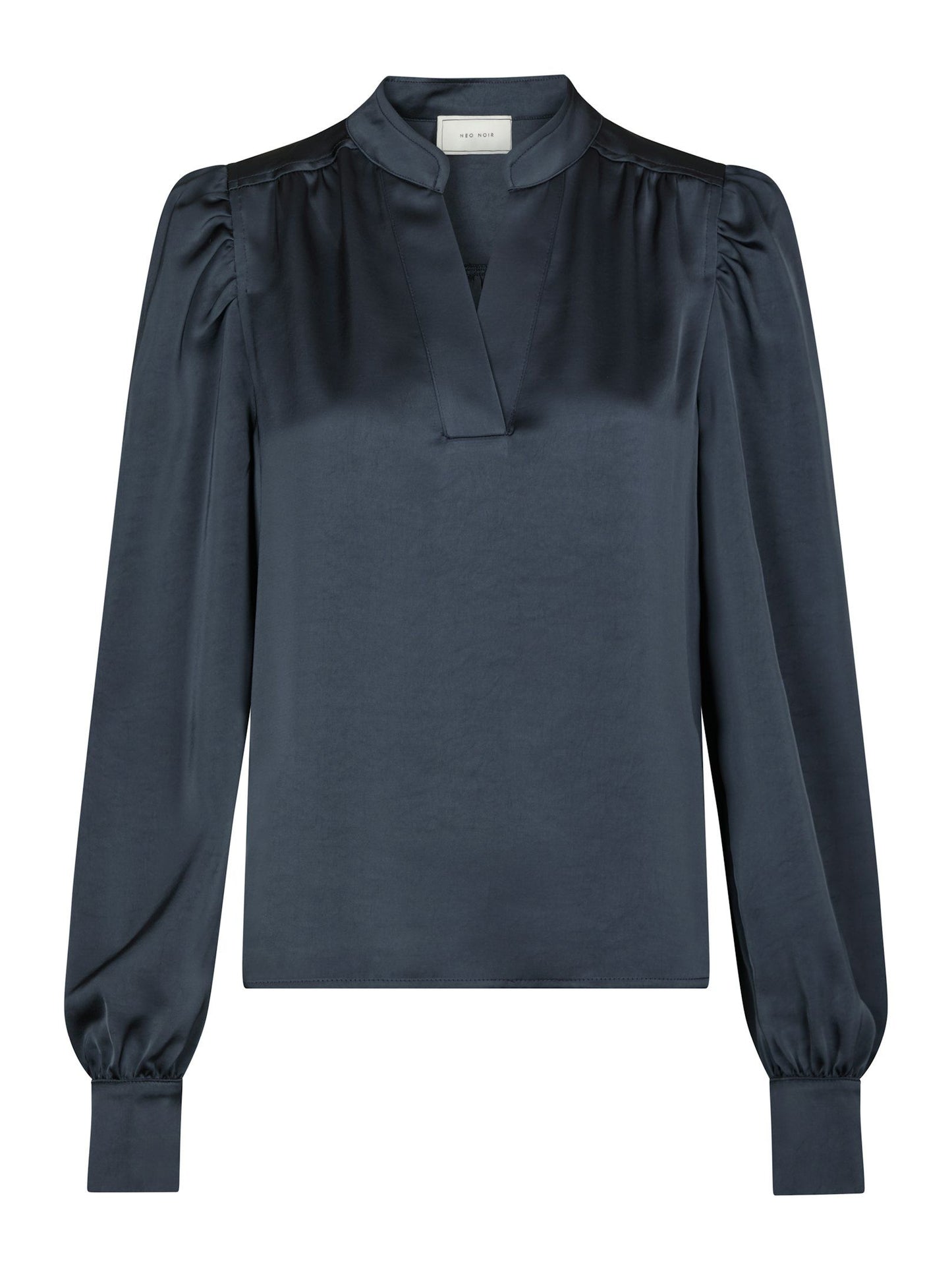 Rosslyn Heavy Sateen Blouse Midnight Blue Neo Noir