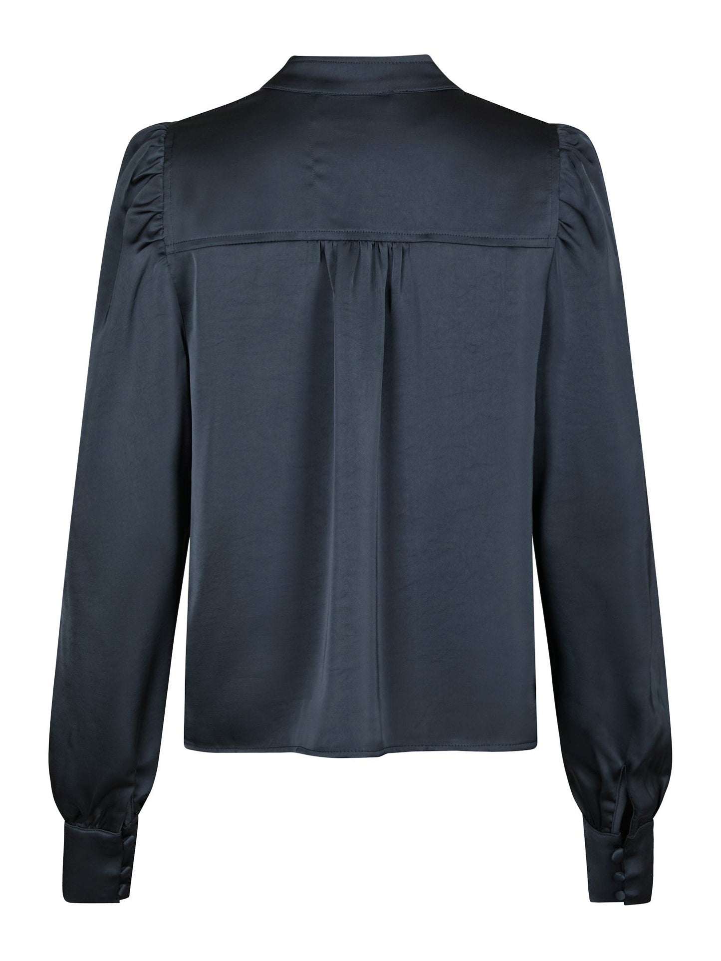 Rosslyn Heavy Sateen Blouse Midnight Blue Neo Noir