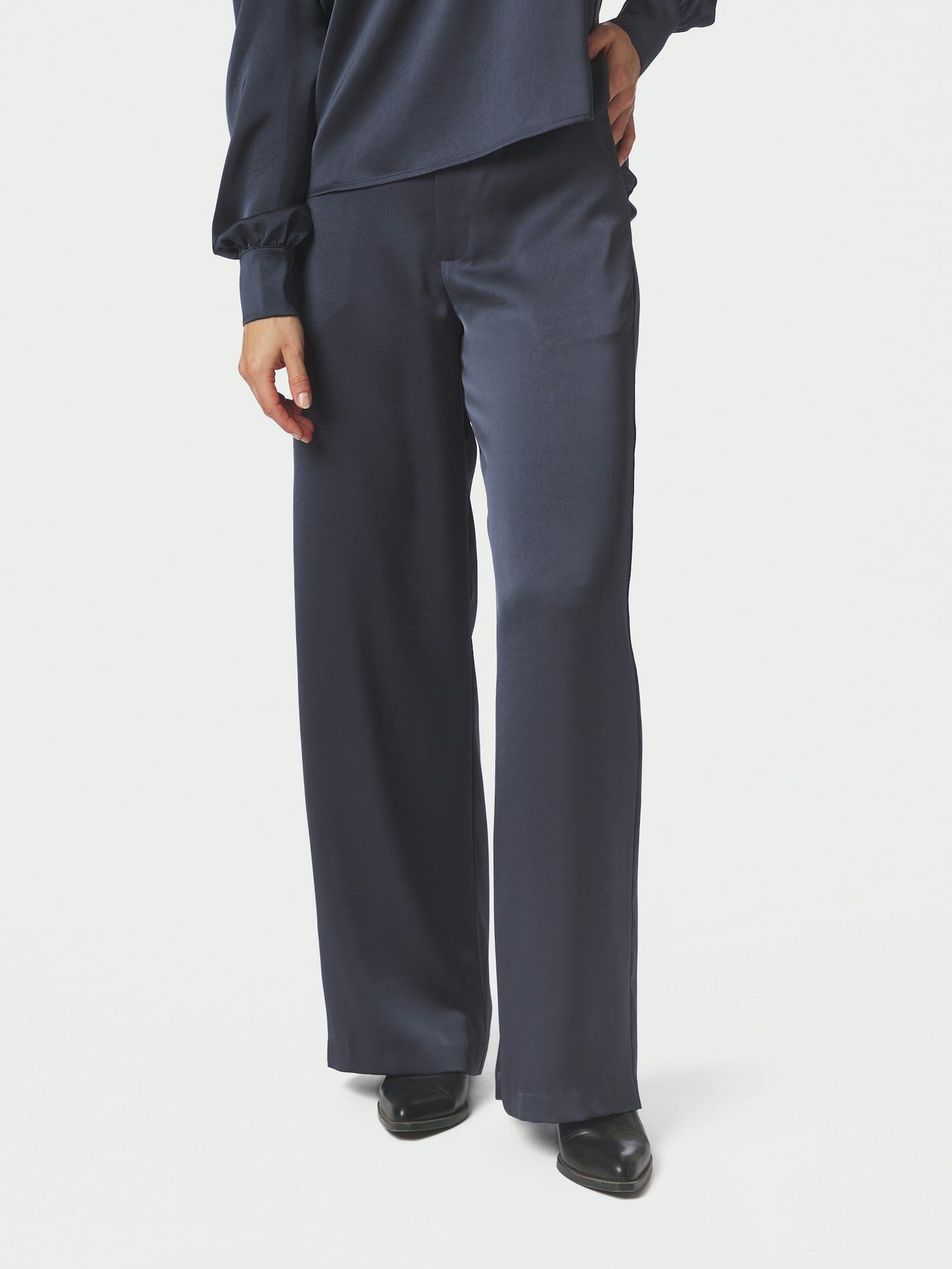 Emmett Heavy Sateen Pants Midnight Blue Neo Noir
