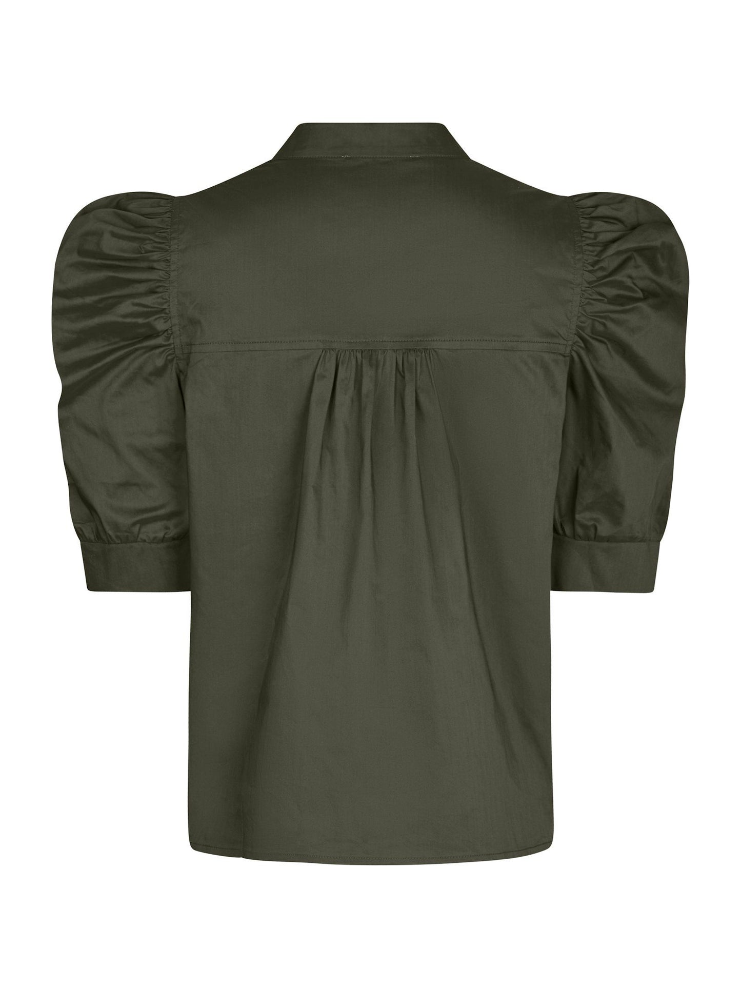 Roella Poplin Blouse Army Neo Noir