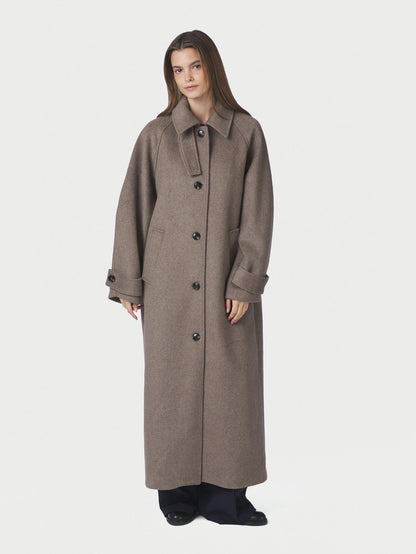 Keaton Wool Coat Taupe Neo Noir