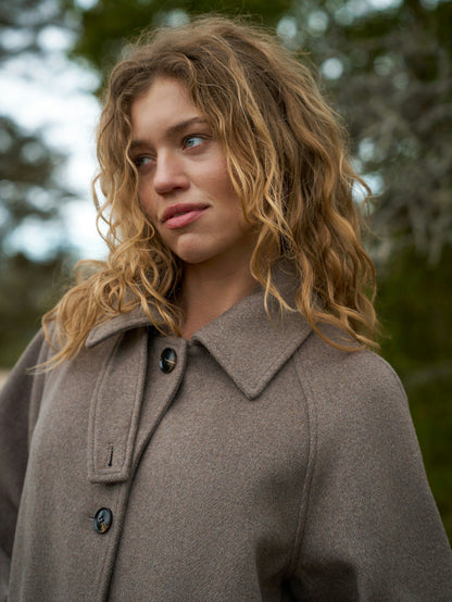 Keaton Wool Coat Taupe Neo Noir