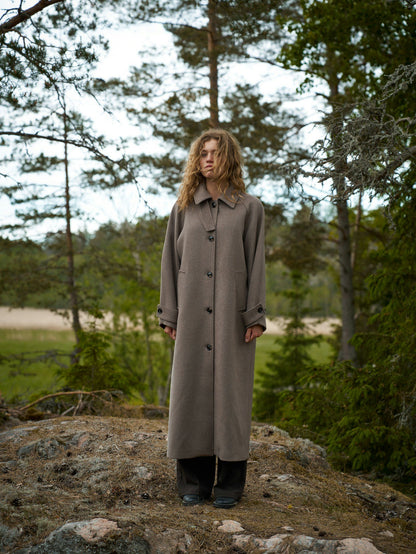 Keaton Wool Coat Taupe Neo Noir