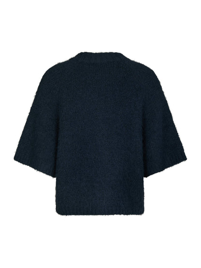Benuta Fluffy Knit Cardigan Navy Neo Noir