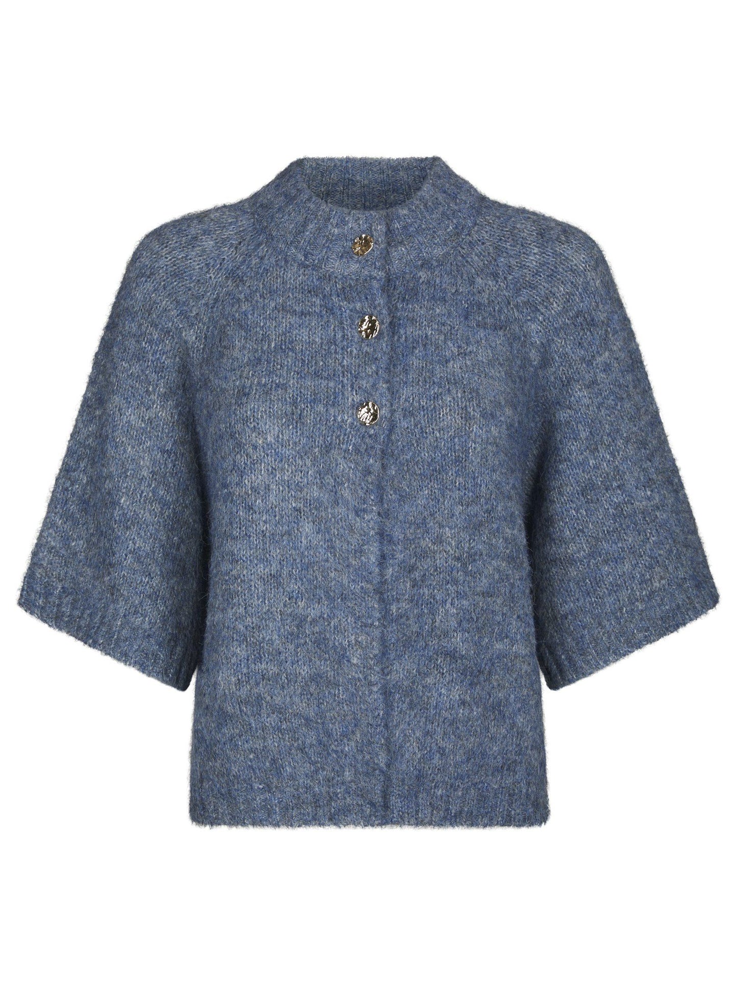 Benuta Fluffy Knit Cardigan Smoke Blue Neo Noir