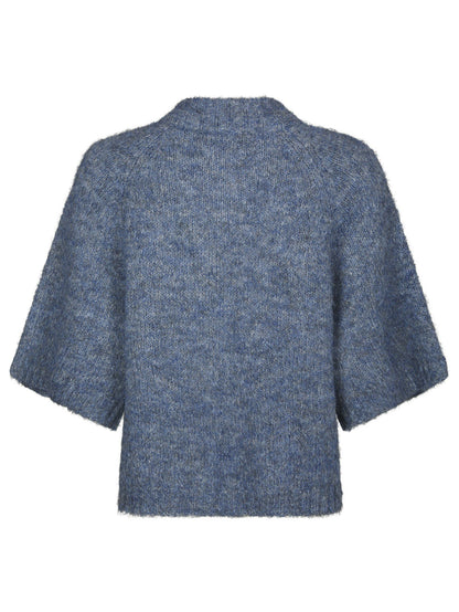 Benuta Fluffy Knit Cardigan Smoke Blue Neo Noir