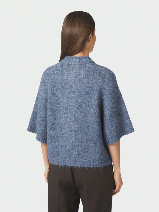 Benuta Fluffy Knit Cardigan Smoke Blue Neo Noir