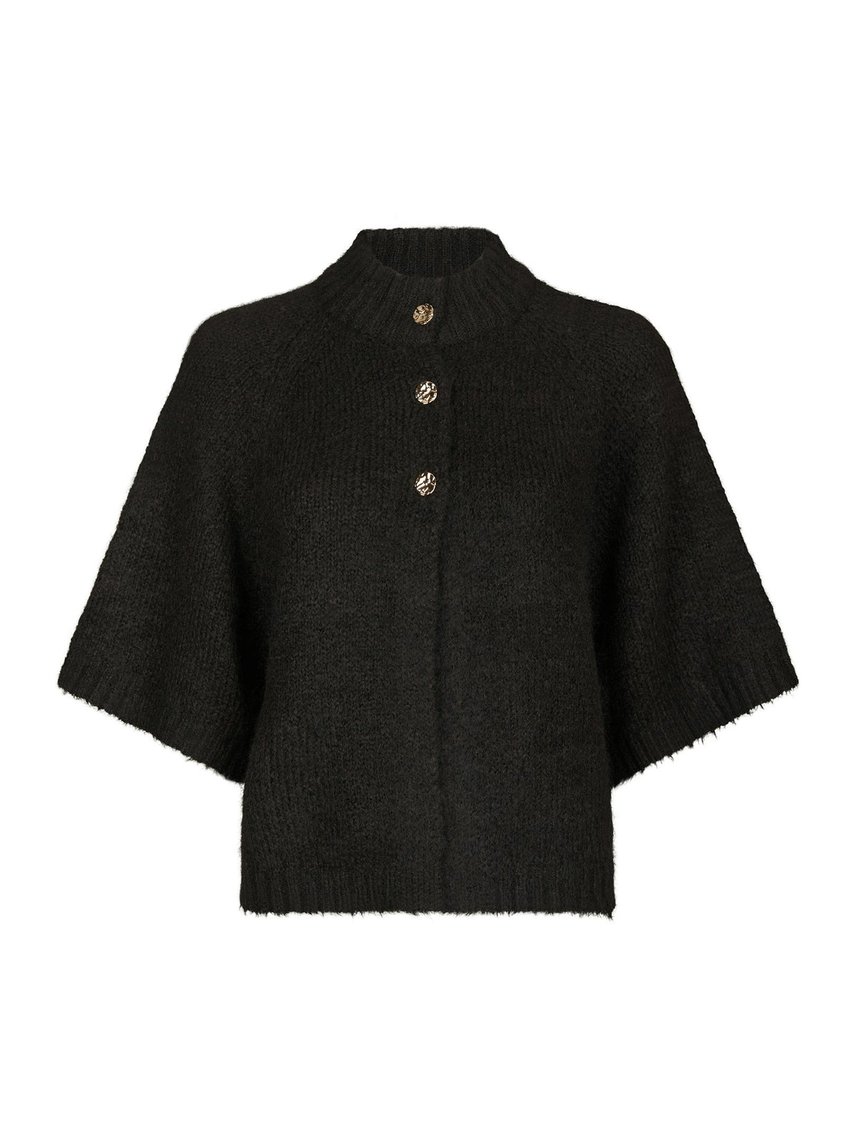 Benuta Fluffy Knit Cardigan Dark Brown Neo Noir