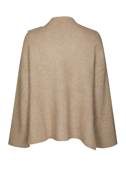 Wals Knit Scarf Blouse Beige Neo Noir