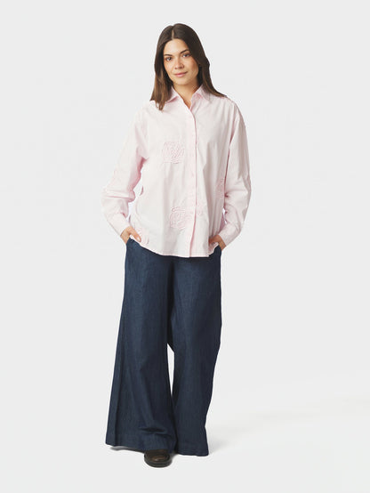 Dalma Dori Emb Shirt Light Pink Neo Noir