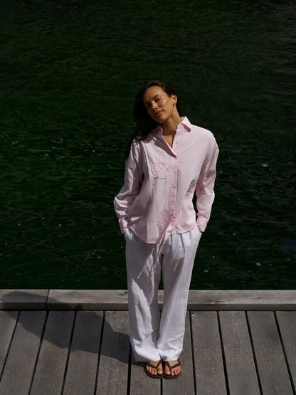 Dalma Dori Emb Shirt Light Pink Neo Noir