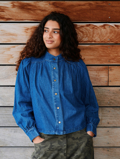 Melya Denim Shirt Blue Neo Noir