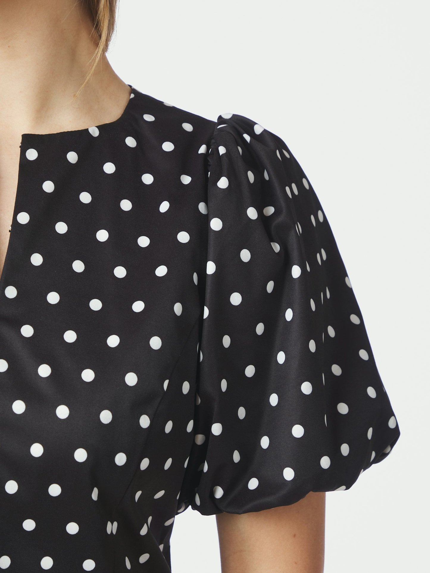 Anela Dot Blouse Black