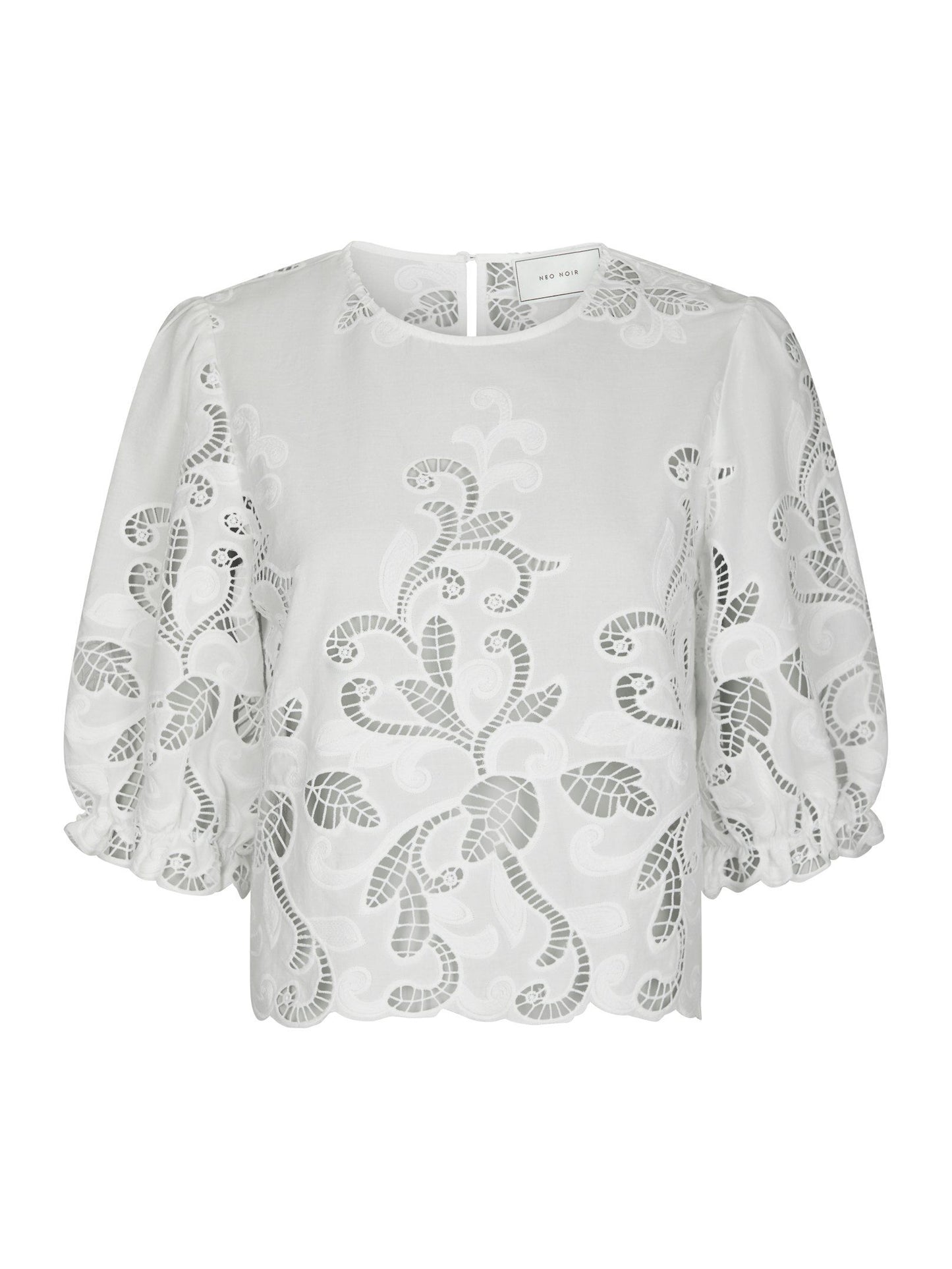 Fia Embroidery Blouse Production White Neo Noir