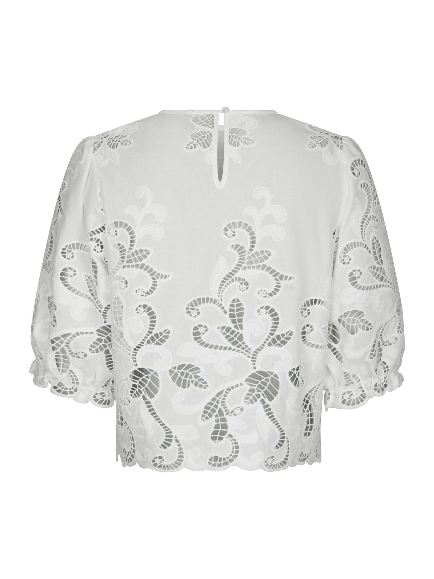 Fia Embroidery Blouse Production White Neo Noir